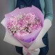 Букет из 5 розовых пионов с гипсофилой купить с доставкой в Санкт-Петербурге