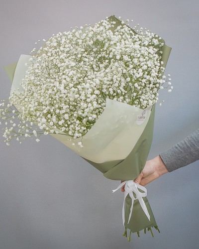 Букет цветов из 11 белых гипсофил купить с доставкой в Санкт-Петербурге