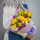 Букет 10 нарциссов и 15 тюльпанов микс - Корпоративный купить с доставкой в Санкт-Петербурге