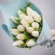 Букет 15 белых тюльпанов - Корпоративный купить с доставкой в Санкт-Петербурге