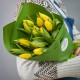 Букет 15 желтых тюльпанов купить с доставкой в Санкт-Петербурге