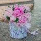Букет 25 розовых пионов в шляпной коробке купить с доставкой в Санкт-Петербурге