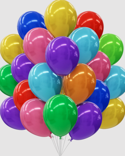 Воздушные шарики с гелием микс - 15 шт (d-30 см) купить с доставкой в Санкт-Петербурге