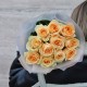 Букет из 11 персиковых роз Россия 60 см купить с доставкой в Санкт-Петербурге