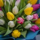 Букет 25 тюльпанов микс - Корпоративный купить с доставкой в Санкт-Петербурге