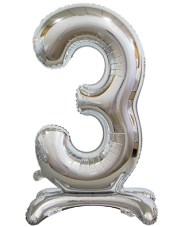 Фольгированный шар с гелием цифра "3"