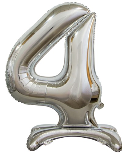 Фольгированный шар с гелием цифра "4" купить с доставкой в Санкт-Петербурге