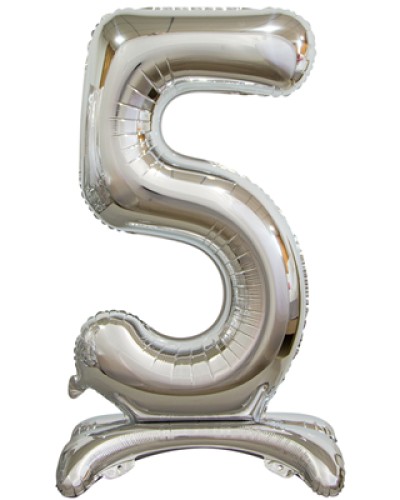 Фольгированный шар с гелием цифра "5" купить с доставкой в Санкт-Петербурге