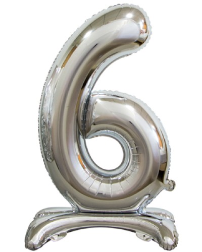 Фольгированный шар с гелием цифра "6" купить с доставкой в Санкт-Петербурге