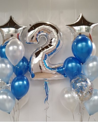 Фольгированный шар с гелием цифра "7" купить с доставкой в Санкт-Петербурге