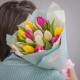 Букет 15 тюльпанов микс купить с доставкой в Санкт-Петербурге