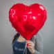 Фольгированный шар с гелием - "Сердце" купить с доставкой в Санкт-Петербурге