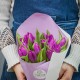 Букет 15 сиреневых тюльпанов - Корпоративный купить с доставкой в Санкт-Петербурге