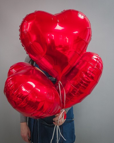 Набор фольгированных шаров с гелием - "Влюбленность" купить с доставкой в Санкт-Петербурге