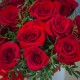 Букет 15 красных роз в шляпной коробке