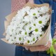 Букет из 7 кустовых хризантем в крафте купить с доставкой в Санкт-Петербурге